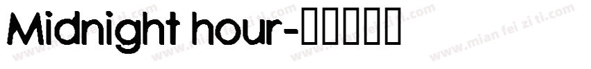 Midnight hour字体转换